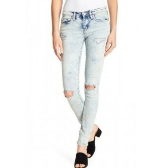 BLANKNYC Denim The Reade Midrise Distressed Skinny Jeans Size 29 - Picture 1 of 10